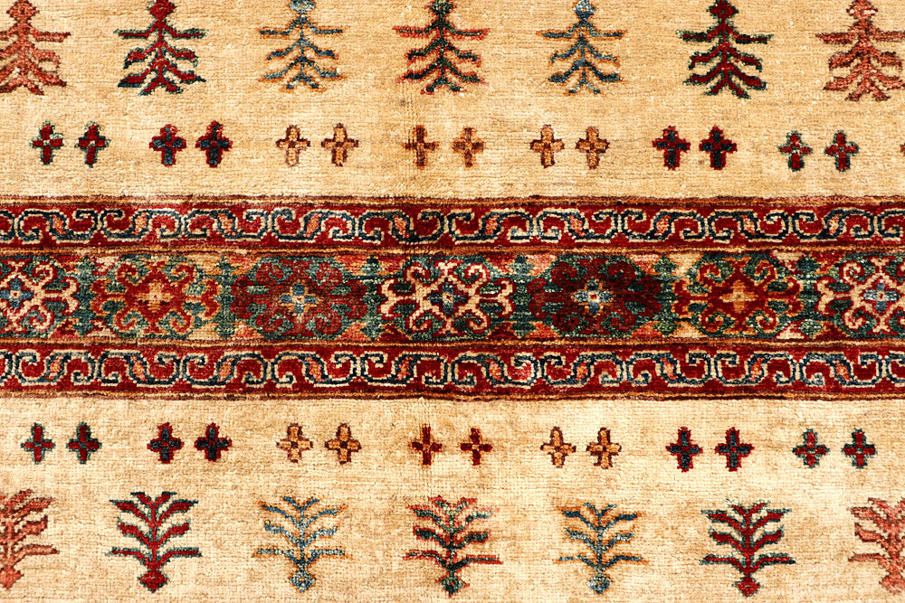 Navajo White Kazak 5' 1 x 6' 9 - No. 67658 - ALRUG Rug Store
