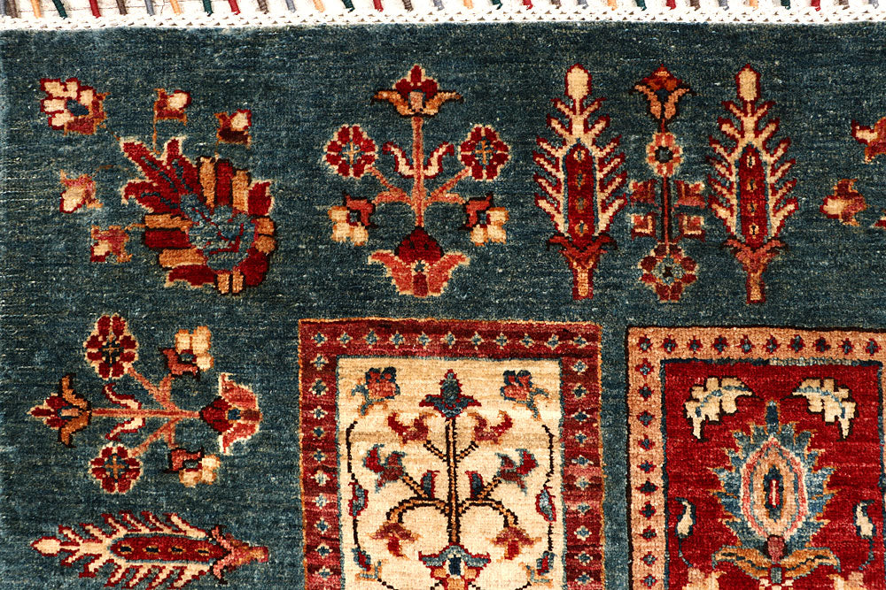 Cadet Blue Kazak 6' 11 x 9' 10 - No. 67660 - ALRUG Rug Store