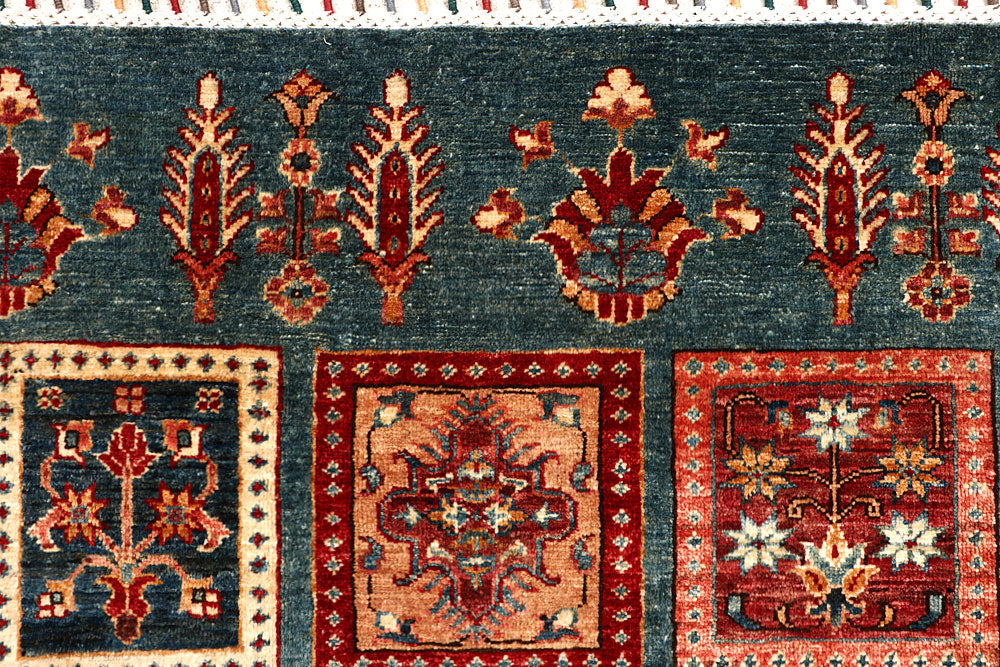 Cadet Blue Kazak 6' 11 x 9' 10 - No. 67660 - ALRUG Rug Store