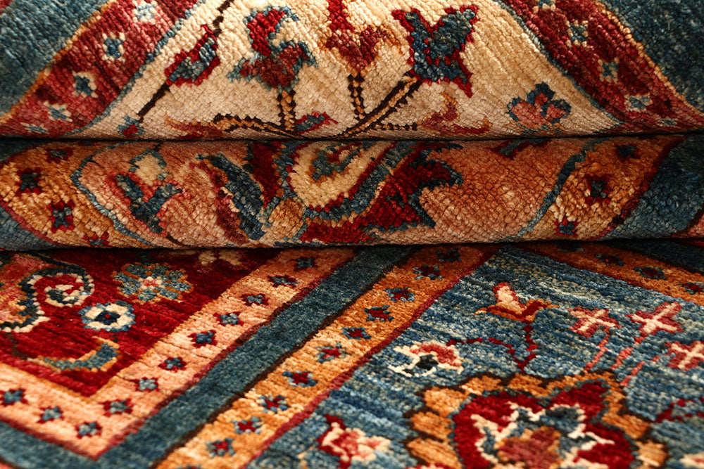 Cadet Blue Kazak 6' 11 x 9' 10 - No. 67660 - ALRUG Rug Store