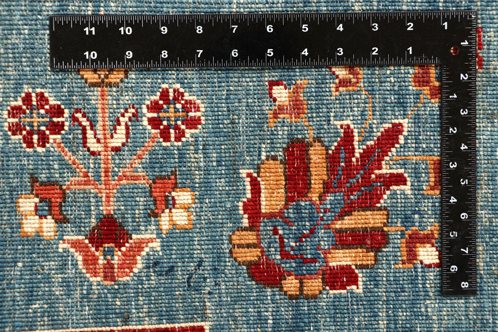 Cadet Blue Kazak 6' 11 x 9' 10 - No. 67660 - ALRUG Rug Store