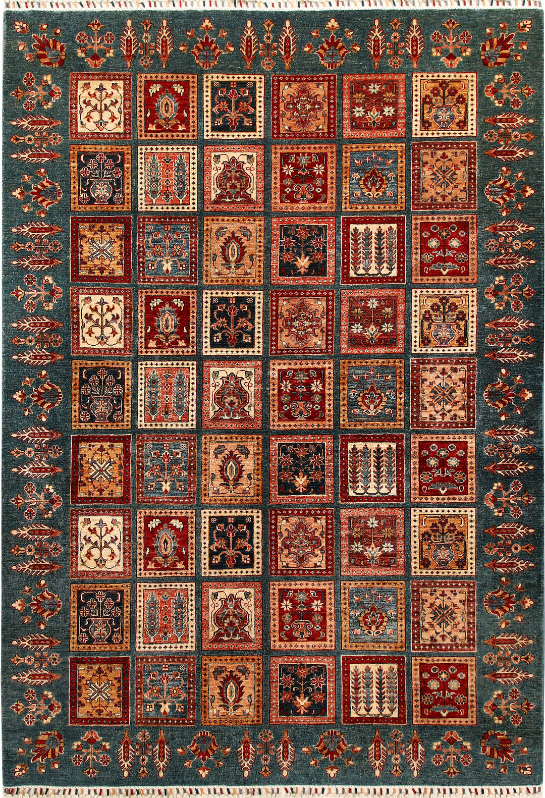 Cadet Blue Kazak 6' 11 x 9' 10 - No. 67660 - ALRUG Rug Store