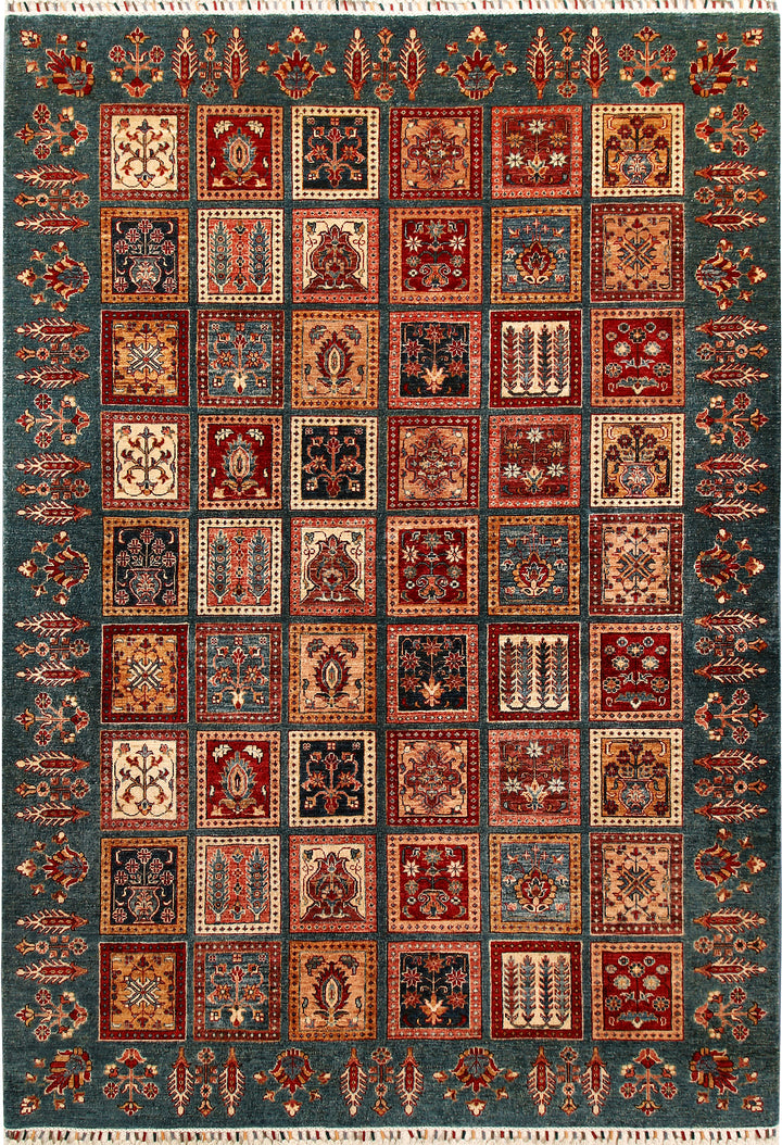 Cadet Blue Kazak 6' 11 x 9' 10 - No. 67660 - ALRUG Rug Store