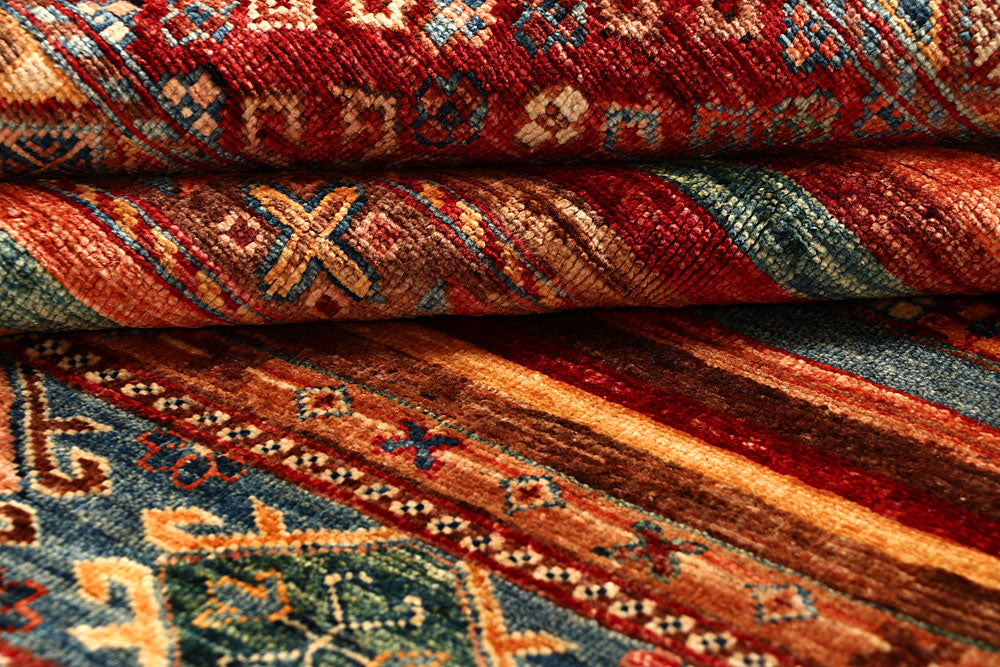 Multi Colored Kazak 6' 8 x 10' 5 - No. 67661 - ALRUG Rug Store