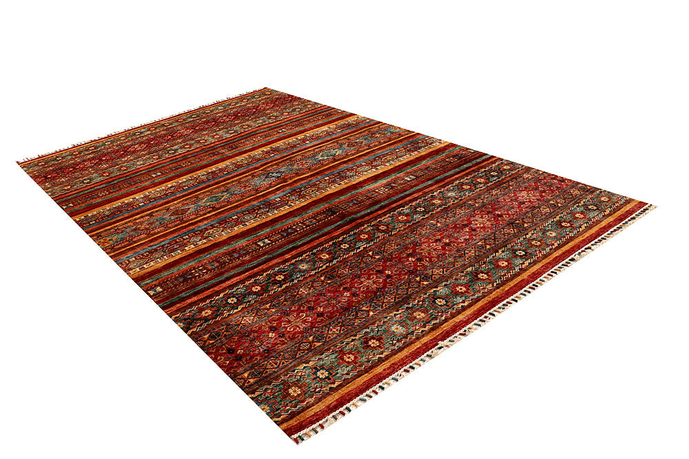 Multi Colored Kazak 6' 8 x 10' 5 - No. 67661 - ALRUG Rug Store