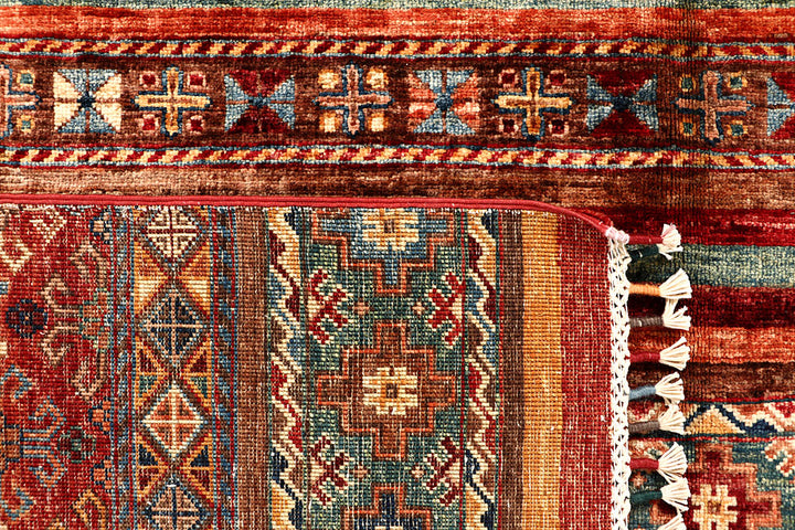 Multi Colored Kazak 6' 8 x 10' 5 - No. 67661 - ALRUG Rug Store