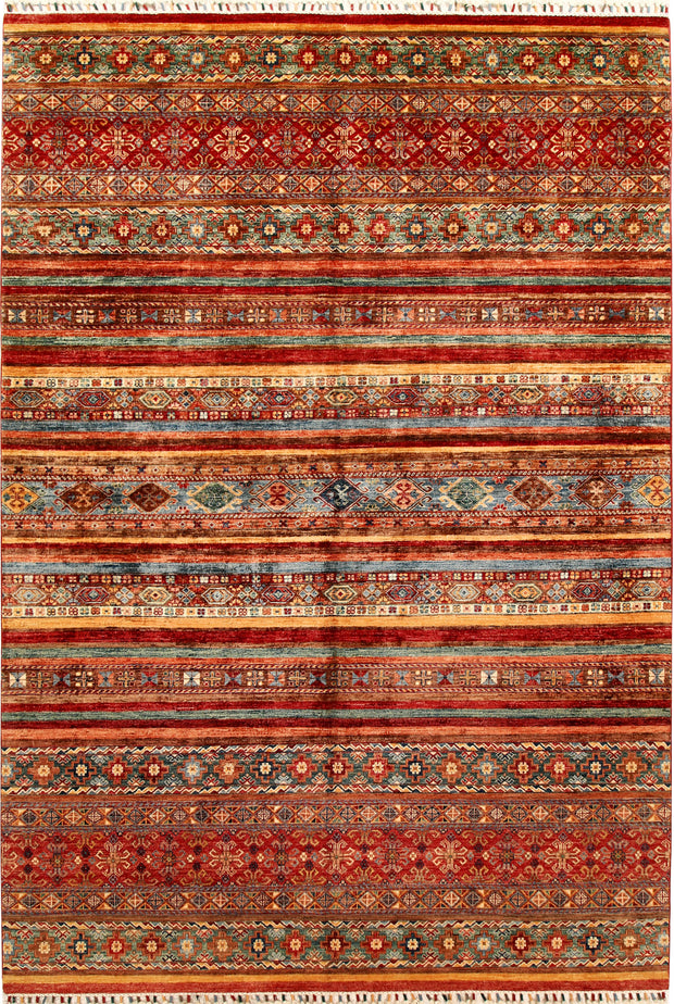 Multi Colored Kazak 6' 8 x 10' 5 - No. 67661 - ALRUG Rug Store