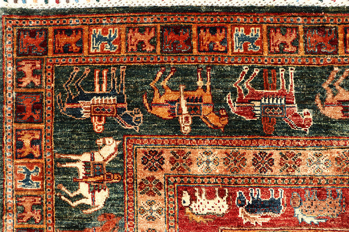 Multi Colored Kazak 6' 11 x 10' - No. 67662 - ALRUG Rug Store