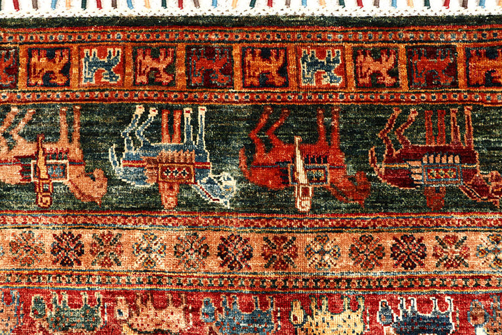 Multi Colored Kazak 6' 11 x 10' - No. 67662 - ALRUG Rug Store