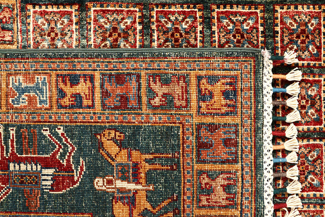 Multi Colored Kazak 6' 11 x 10' - No. 67662 - ALRUG Rug Store