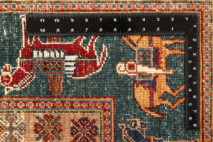 Multi Colored Kazak 6' 11 x 10' - No. 67662 - ALRUG Rug Store