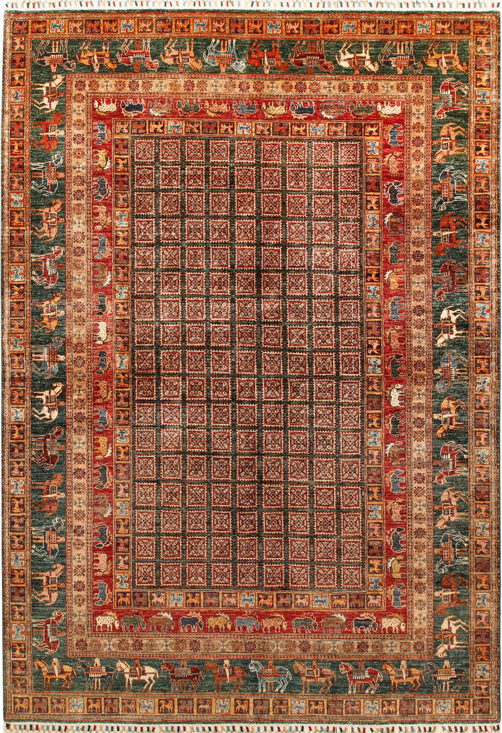 Multi Colored Kazak 6' 11 x 10' - No. 67662 - ALRUG Rug Store