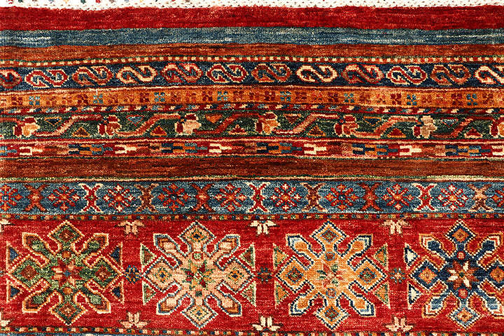 Multi Colored Kazak 6' 9 x 9' 11 - No. 67663 - ALRUG Rug Store
