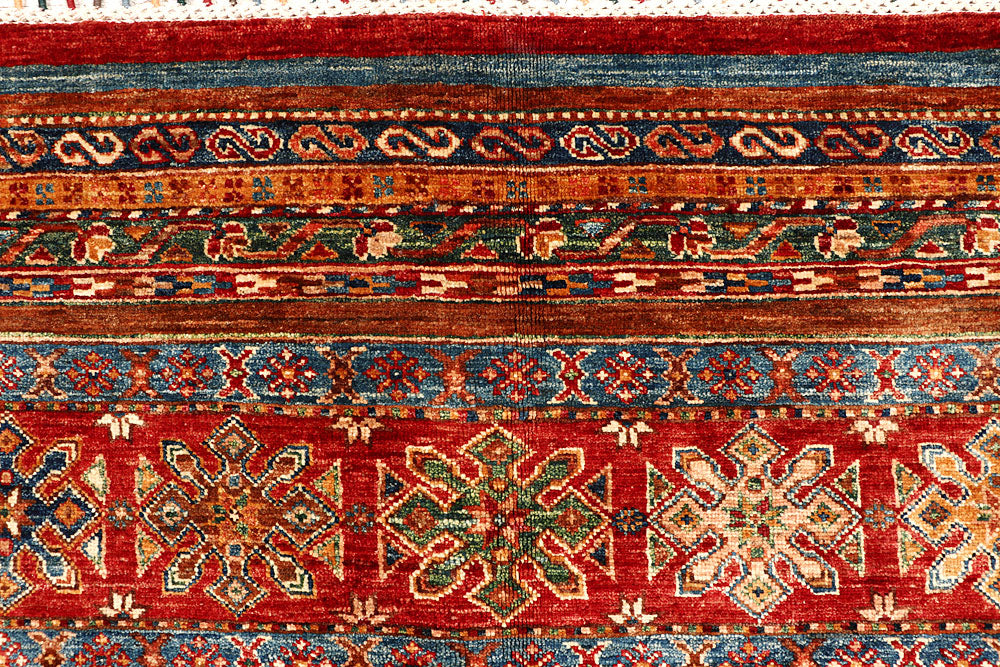 Multi Colored Kazak 6' 9 x 9' 11 - No. 67663 - ALRUG Rug Store
