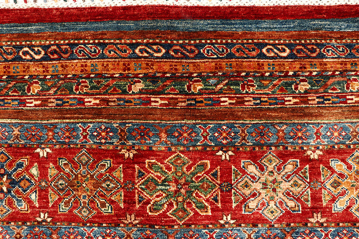 Multi Colored Kazak 6' 9 x 9' 11 - No. 67663 - ALRUG Rug Store