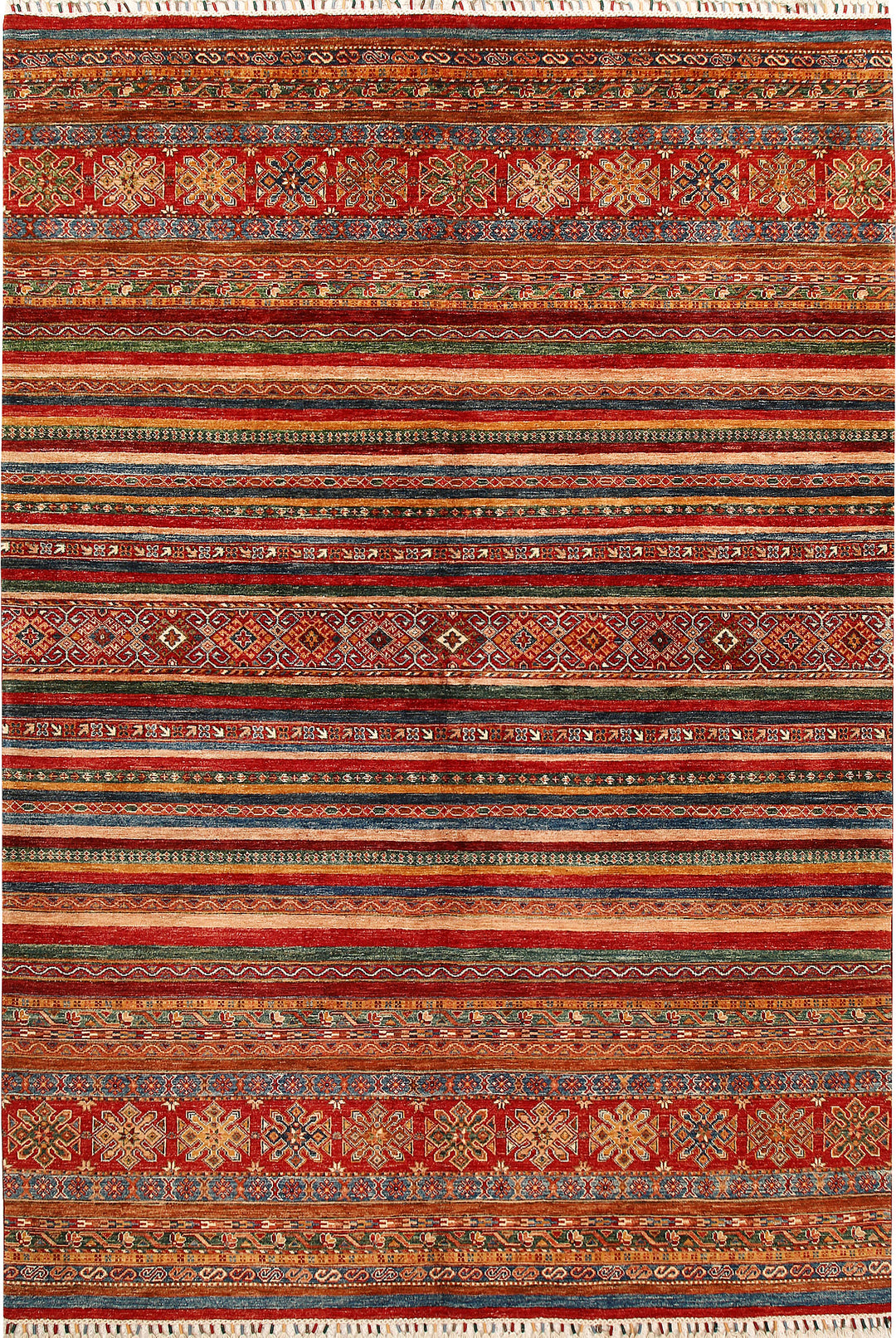 Multi Colored Kazak 6' 9 x 9' 11 - No. 67663 - ALRUG Rug Store