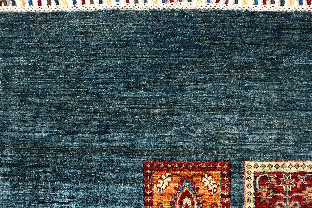 Cadet Blue Kazak 8' 11 x 12' - No. 67666 - ALRUG Rug Store