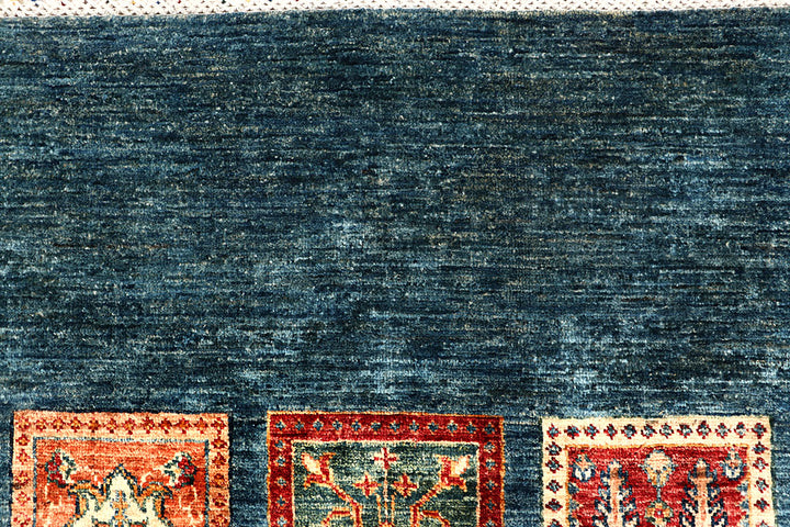 Cadet Blue Kazak 8' 11 x 12' - No. 67666 - ALRUG Rug Store