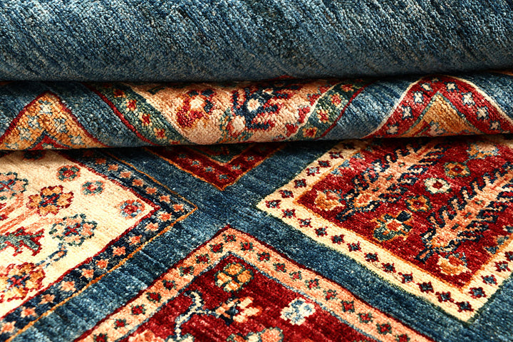 Cadet Blue Kazak 8' 11 x 12' - No. 67666 - ALRUG Rug Store