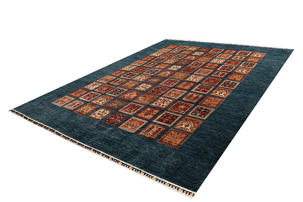 Cadet Blue Kazak 8' 11 x 12' - No. 67666 - ALRUG Rug Store