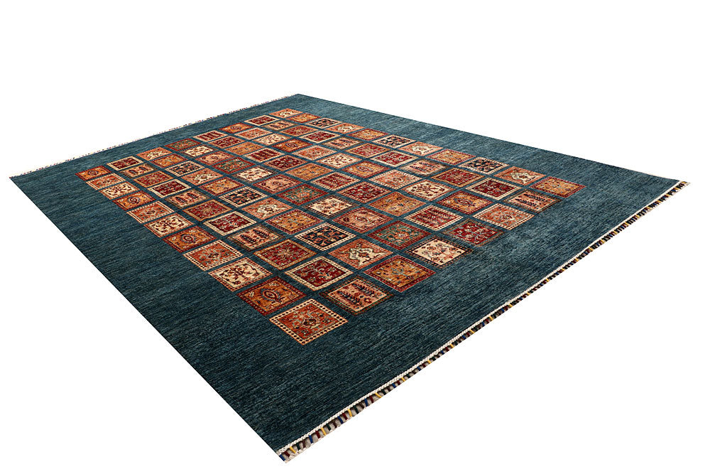 Cadet Blue Kazak 8' 11 x 12' - No. 67666 - ALRUG Rug Store