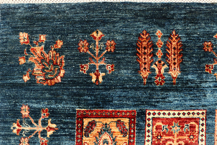 Cadet Blue Kazak 8' x 9' 9 - No. 67668 - ALRUG Rug Store