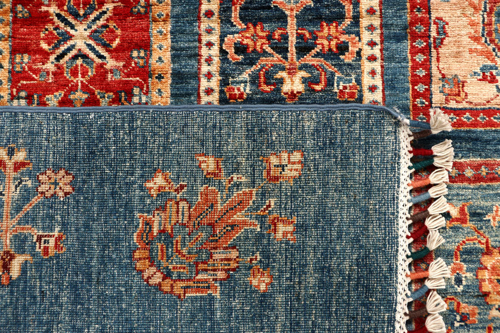 Cadet Blue Kazak 8' x 9' 9 - No. 67668 - ALRUG Rug Store