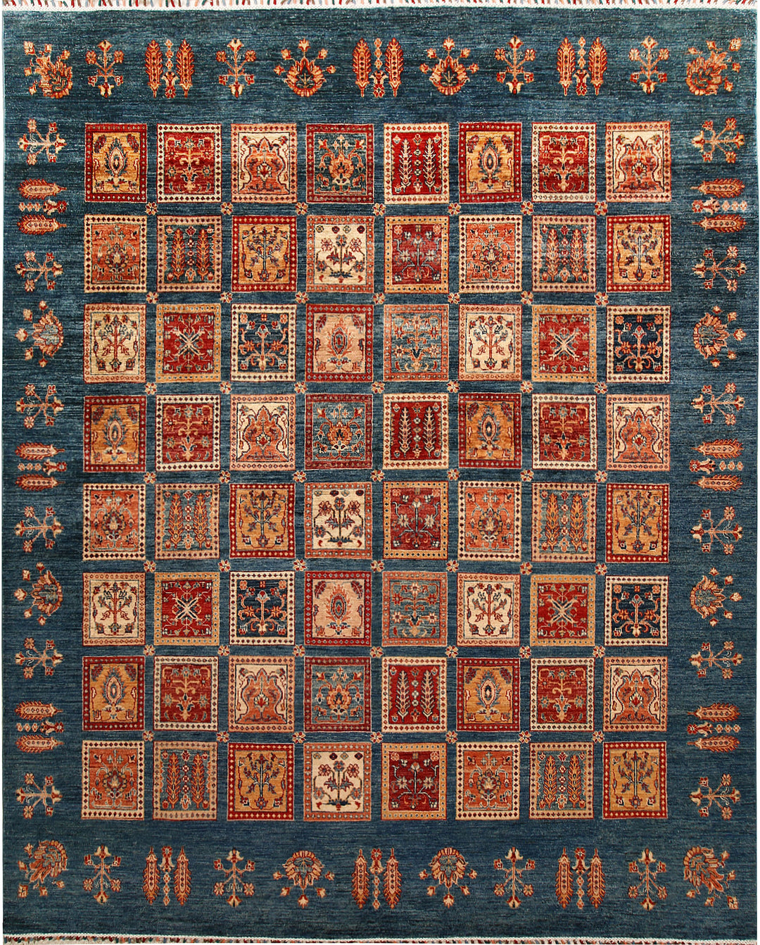 Cadet Blue Kazak 8' x 9' 9 - No. 67668 - ALRUG Rug Store