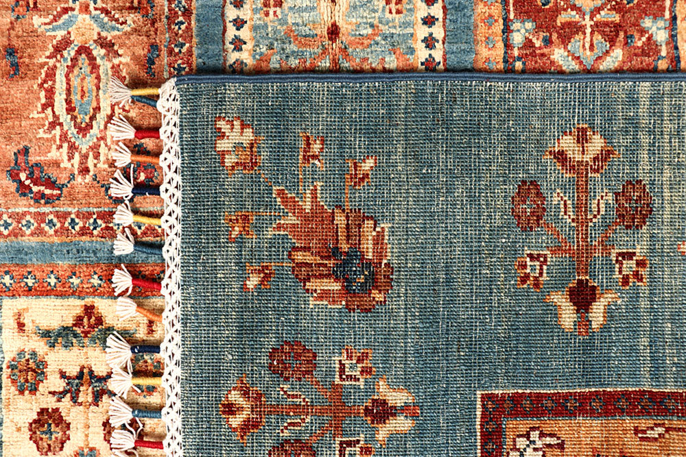 Cadet Blue Kazak 4' 11 x 16' - No. 67670 - ALRUG Rug Store