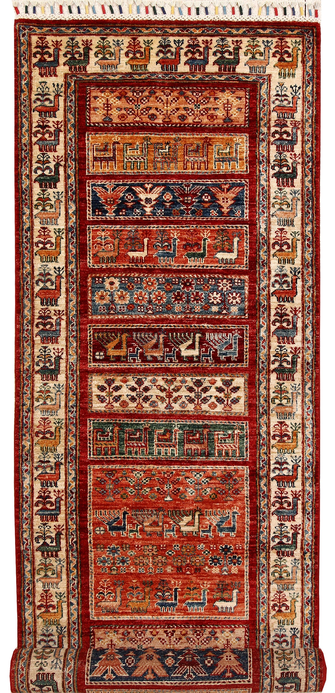 Multi Colored Kazak 2' 9 x 9' 9 - No. 67672 - ALRUG Rug Store