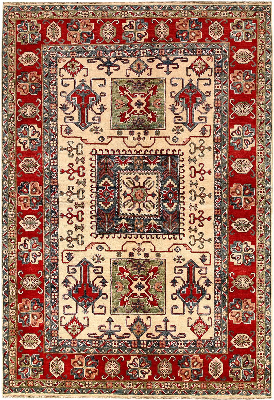 Blanched Almond Kazak 6' 6 x 9' 5 - No. 67680 - ALRUG Rug Store
