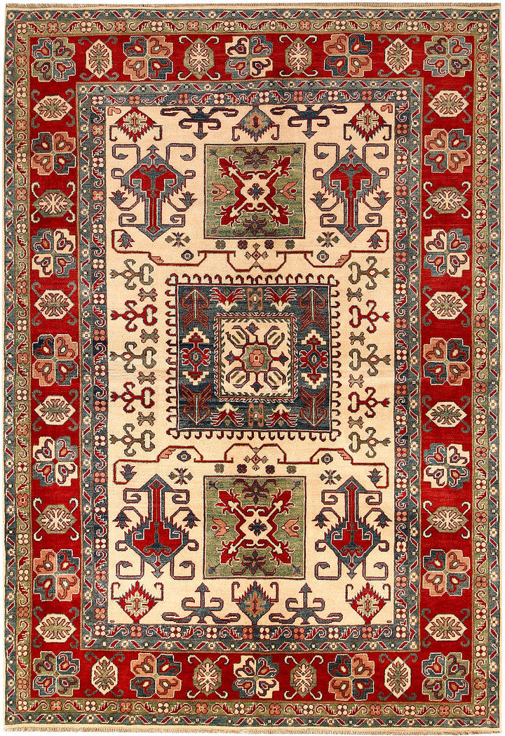 Blanched Almond Kazak 6' 6 x 9' 5 - No. 67680 - ALRUG Rug Store