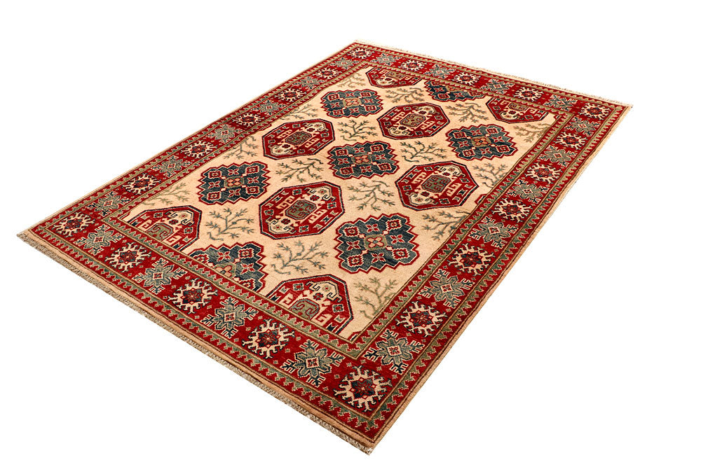 Blanched Almond Kazak 4' 11 x 6' 8 - No. 67684 - ALRUG Rug Store