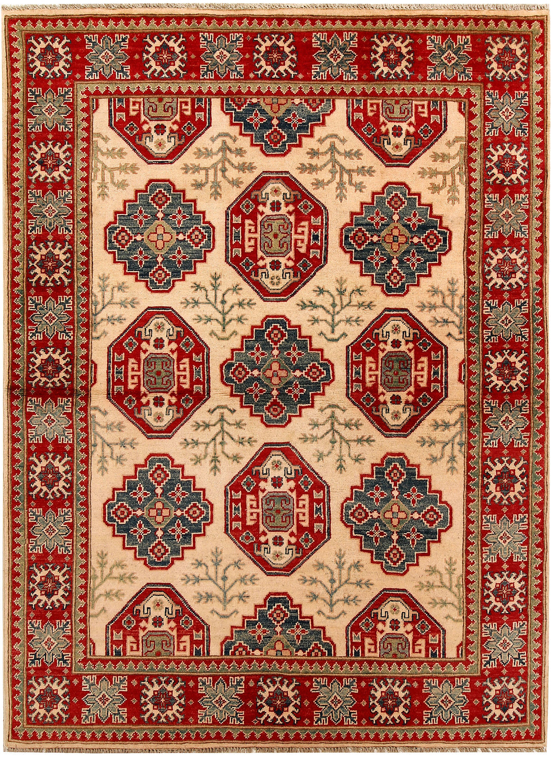 Blanched Almond Kazak 4' 11 x 6' 8 - No. 67684 - ALRUG Rug Store