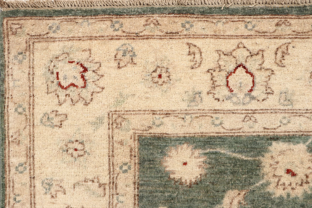 Dark Sea Green Ziegler 5' 5 x 7' 10 - No. 67701 - ALRUG Rug Store