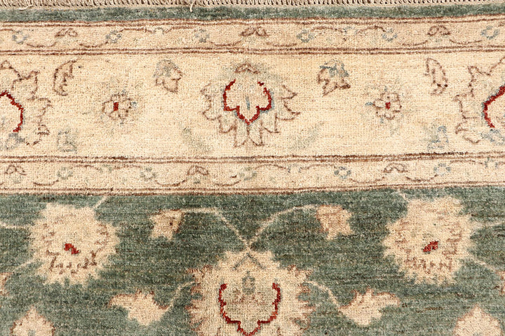 Dark Sea Green Ziegler 5' 5 x 7' 10 - No. 67701 - ALRUG Rug Store