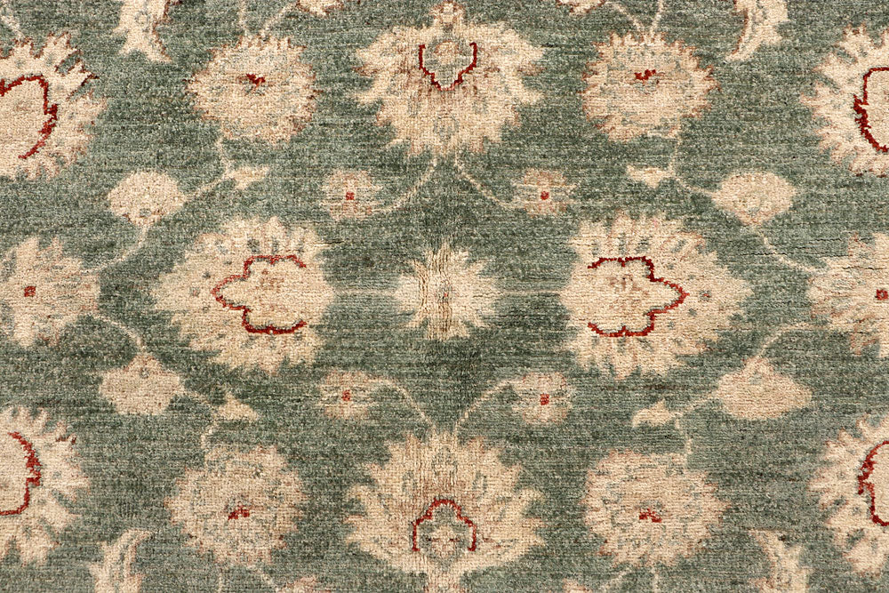 Dark Sea Green Ziegler 5' 5 x 7' 10 - No. 67701 - ALRUG Rug Store