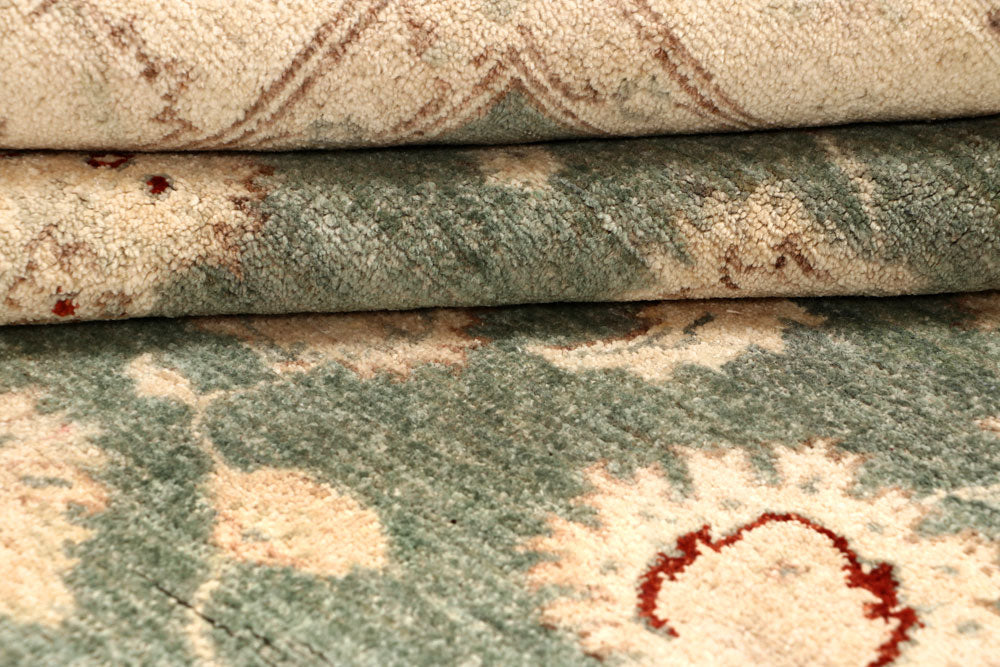 Dark Sea Green Ziegler 5' 5 x 7' 10 - No. 67701 - ALRUG Rug Store