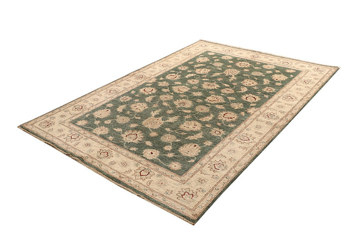 Dark Sea Green Ziegler 5' 5 x 7' 10 - No. 67701 - ALRUG Rug Store
