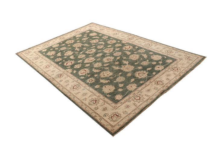 Dark Sea Green Ziegler 5' 5 x 7' 10 - No. 67701 - ALRUG Rug Store