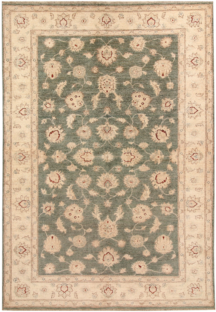 Dark Sea Green Ziegler 5' 5 x 7' 10 - No. 67701 - ALRUG Rug Store