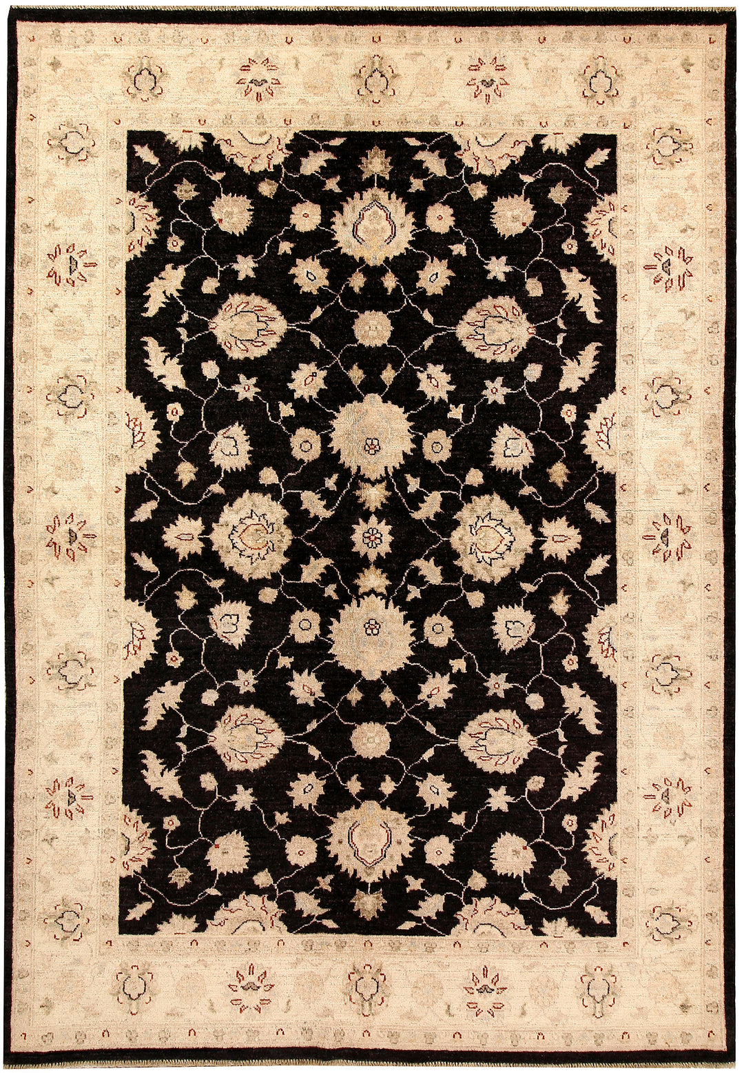 Black Ziegler 5' 6 x 7' 10 - No. 67703 - ALRUG Rug Store