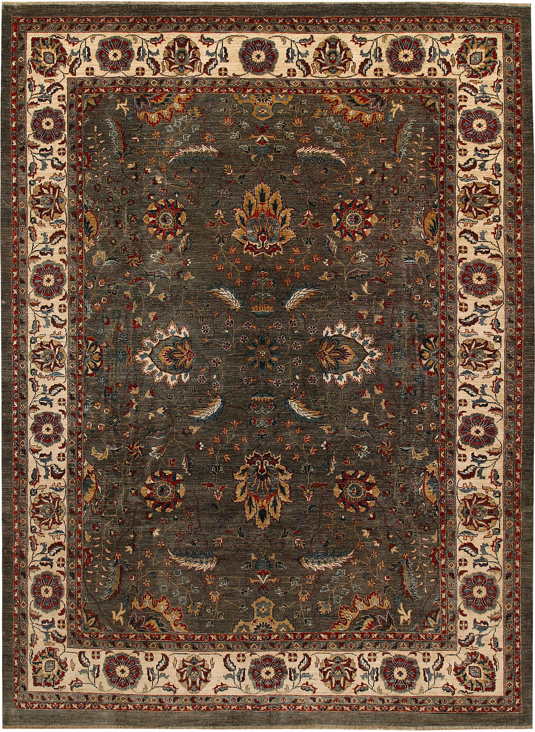 Dark Grey Ziegler 9' 1 x 12' 6 - No. 67746 - ALRUG Rug Store