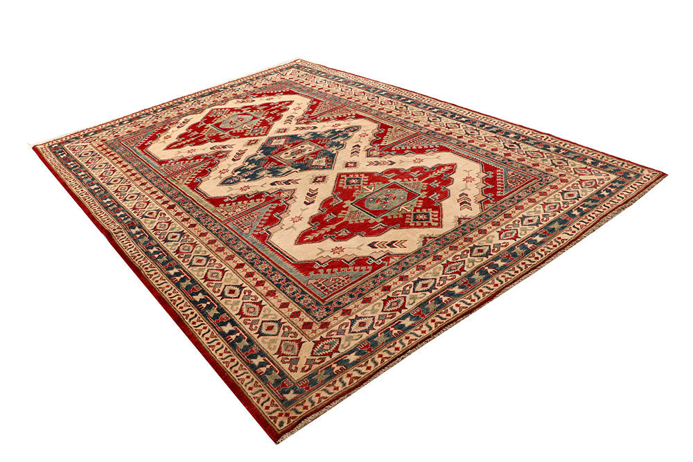 Blanched Almond Kazak 7' x 9' 5 - No. 67760 - ALRUG Rug Store