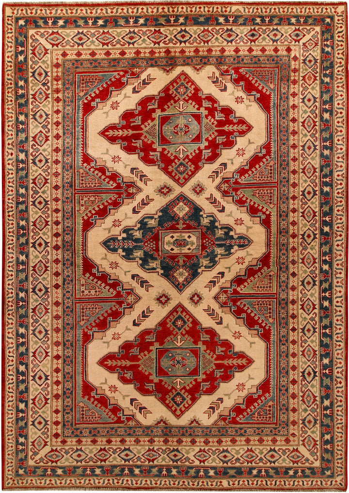 Blanched Almond Kazak 7' x 9' 5 - No. 67760 - ALRUG Rug Store