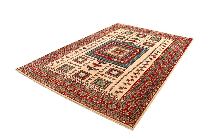 Navajo White Kazak 6' 7 x 9' 5 - No. 67771 - ALRUG Rug Store