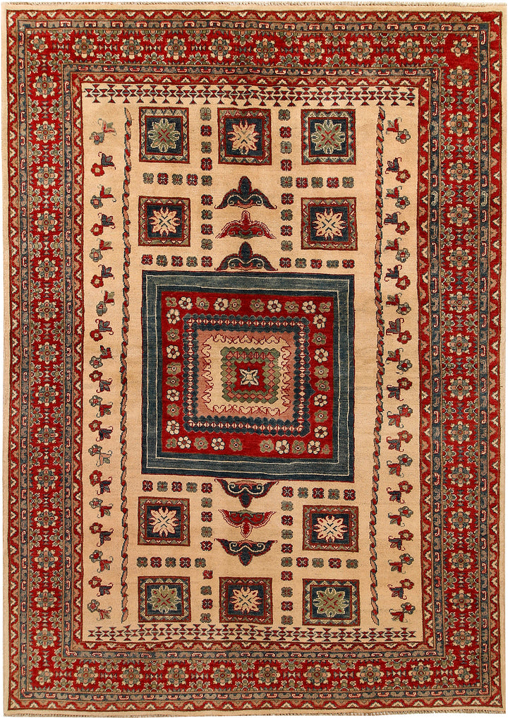 Navajo White Kazak 6' 7 x 9' 5 - No. 67771 - ALRUG Rug Store