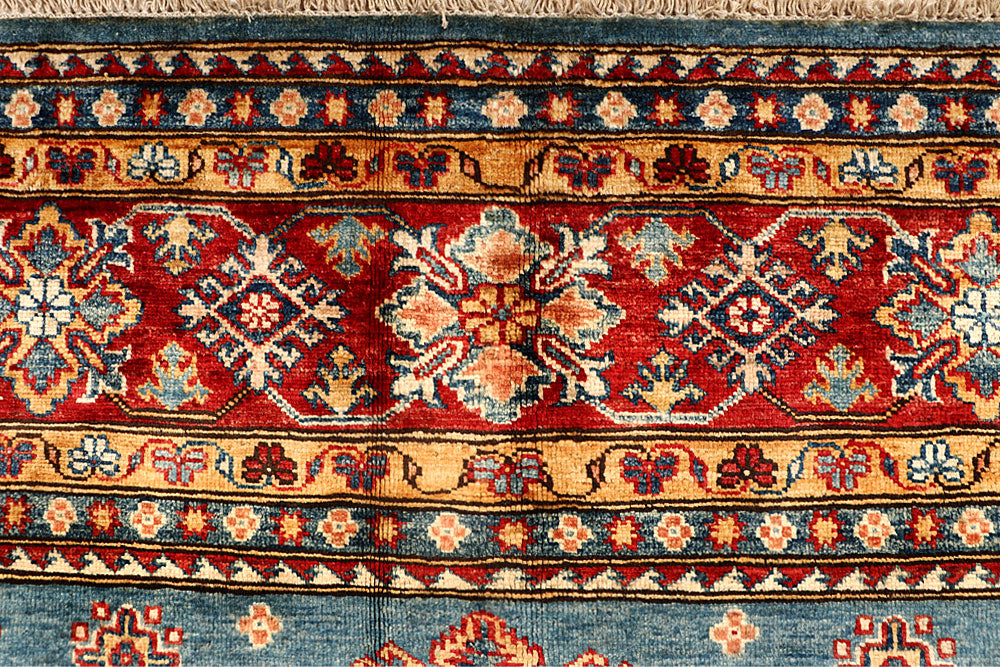 Steel Blue Kazak 8' x 11' 4 - No. 67783 - ALRUG Rug Store