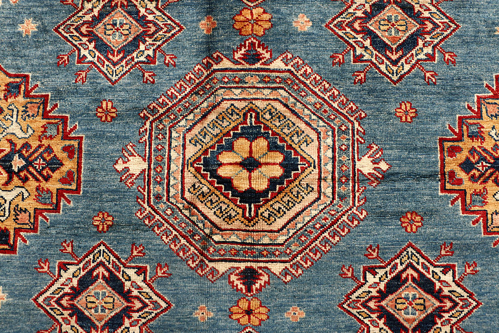Steel Blue Kazak 8' x 11' 4 - No. 67783 - ALRUG Rug Store