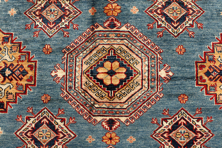 Steel Blue Kazak 8' x 11' 4 - No. 67783 - ALRUG Rug Store